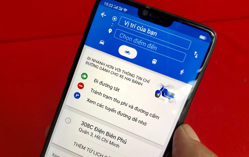 Google Maps chính thức chỉ đường cho xe máy tại Việt Nam ảnh 1
