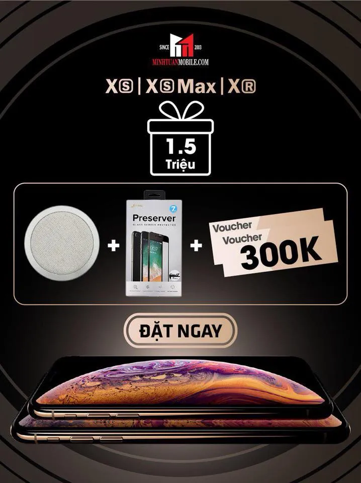 Minh Tuấn Mobile khuyến mãi lớn cho iPhone XS, XS Max khi lên kệ Việt Nam  ảnh 1 Minh Tuấn Mobile khuyến mãi lớn cho iPhone XS, XS Max khi lên kệ Việt Nam  ảnh 1