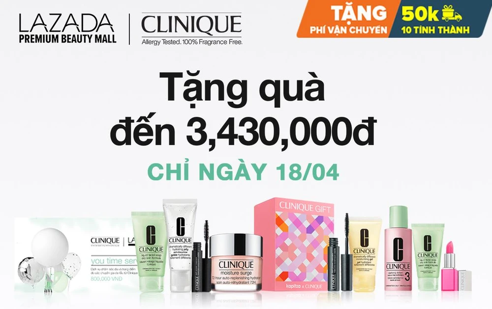 Gian hàng trực tuyến chính hãng Clinique với nhiều ưu đãi