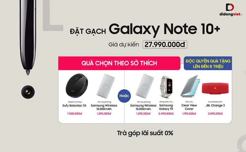 Tiết kiệm đến hơn 13 triệu khi lên đời Galaxy Note 10, 10+ tại Di Động Việt ảnh 2 Tiết kiệm đến hơn 13 triệu khi lên đời Galaxy Note 10, 10+ tại Di Động Việt ảnh 2