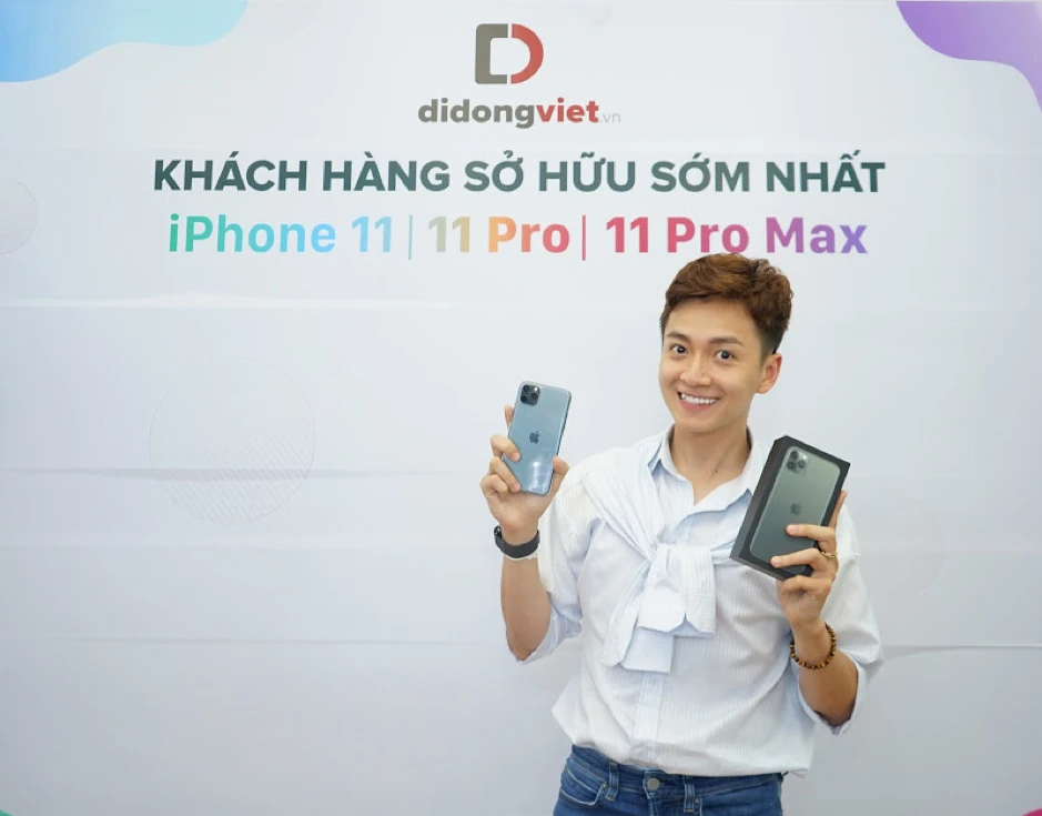 Nhiều nghệ sĩ mua iPhone 11 tại Di Động Việt ảnh 2 Nhiều nghệ sĩ mua iPhone 11 tại Di Động Việt ảnh 2