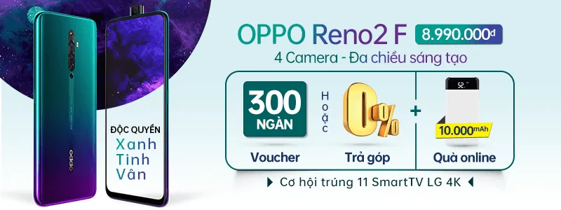 OPPO Reno2 F Xanh Tinh Vân bán độc quyền tại Thế Giới Di Động ảnh 4