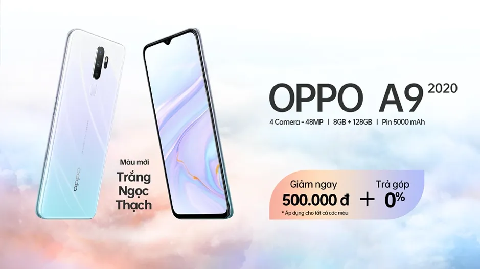 OPPO A9 2020 Trắng Ngọc Thạch lên kệ với nhiều ưu đãi hấp dẫn ảnh 5 OPPO A9 2020 Trắng Ngọc Thạch lên kệ với nhiều ưu đãi hấp dẫn ảnh 5