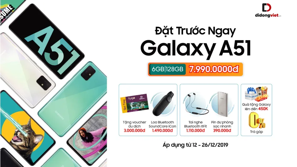 Đặt trước Galaxy A51 với nhiều ưu đãi hấp dẫn tại Di Động Việt  ảnh 2