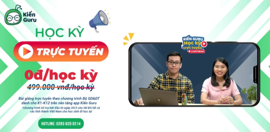 “Học kỳ trực tuyến” cùng ứng dụng học tập Kiến Guru 