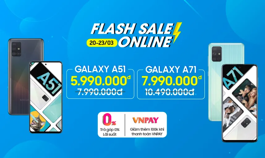 Giảm 2,5 triệu đồng khi mua Samsung Galaxy A51 và Galaxy A71 ảnh 1 Giảm 2,5 triệu đồng khi mua Samsung Galaxy A51 và Galaxy A71 ảnh 1