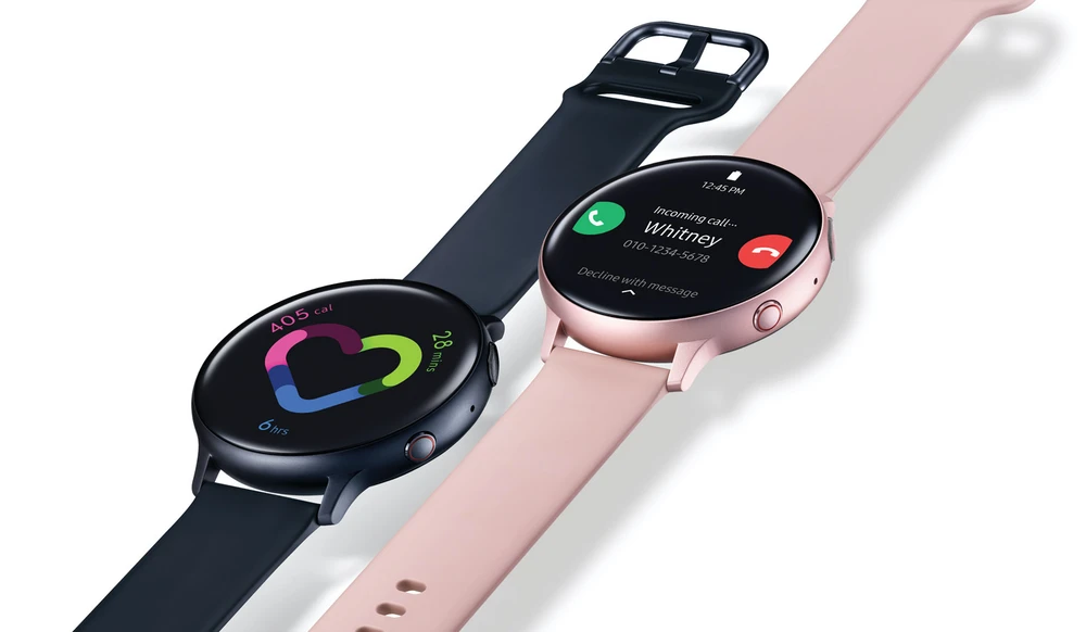 Galaxy Watch Active2 phiên bản LTE với màu Đen và Vàng hồng 