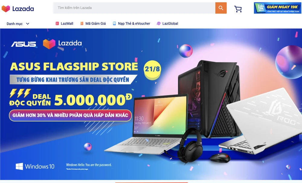 Cửa hàng ASUS trên Lazada