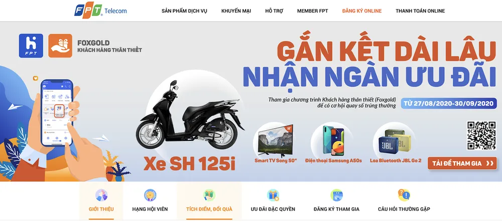 Khách hàng FPT Telecom được “tích điểm đổi quà” qua FOXGOLD ảnh 3 Khách hàng FPT Telecom được “tích điểm đổi quà” qua FOXGOLD ảnh 3