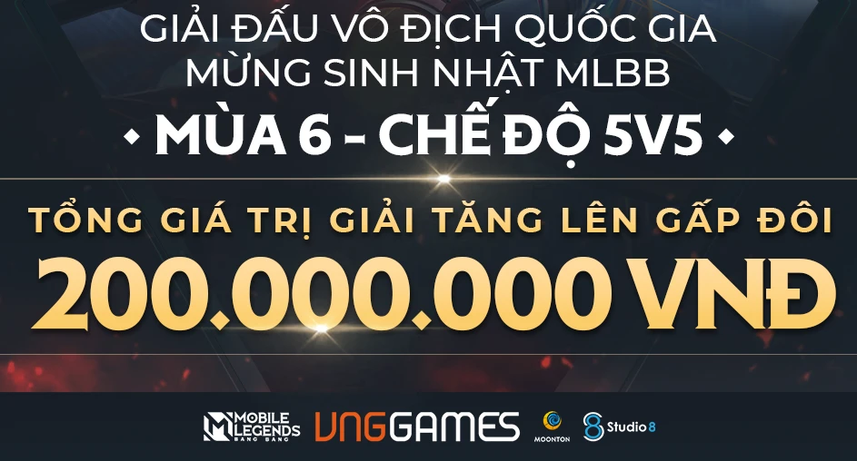 Giải đấu Vô Địch Quốc Gia Mùa 6 sẽ là giải đấu có tổng giá trị tiền thưởng lớn nhất trong các mùa từng diễn ra