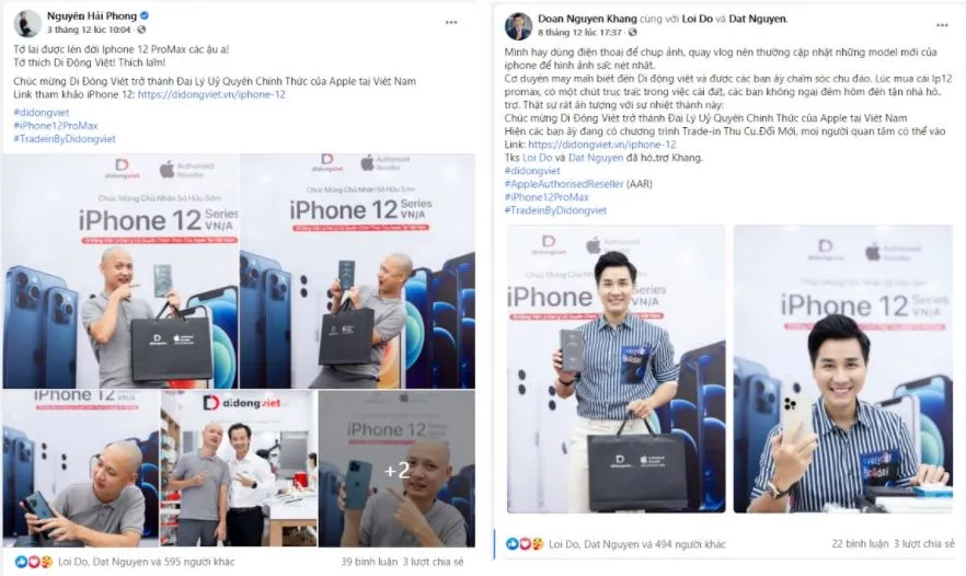 Vì sao hơn 200 nghệ sĩ chọn Di Động Việt để sắm iPhone 12? ảnh 3 Vì sao hơn 200 nghệ sĩ chọn Di Động Việt để sắm iPhone 12? ảnh 3