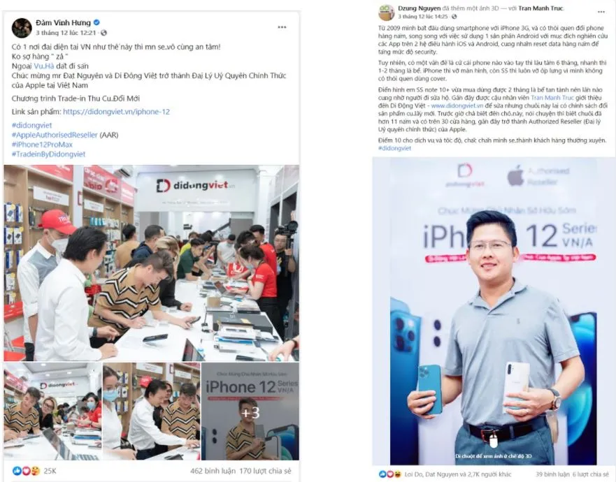 Vì sao hơn 200 nghệ sĩ chọn Di Động Việt để sắm iPhone 12? ảnh 5 Vì sao hơn 200 nghệ sĩ chọn Di Động Việt để sắm iPhone 12? ảnh 5