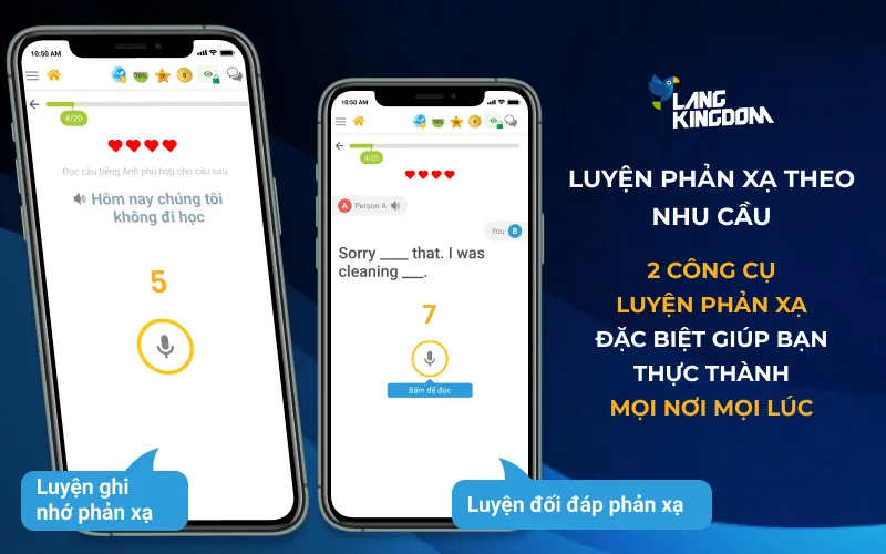 Dễ dàng luyện phản xạ tiếng Anh theo nhu cầu từ ứng dụng Lang Kingdom   ảnh 1 Dễ dàng luyện phản xạ tiếng Anh theo nhu cầu từ ứng dụng Lang Kingdom   ảnh 1