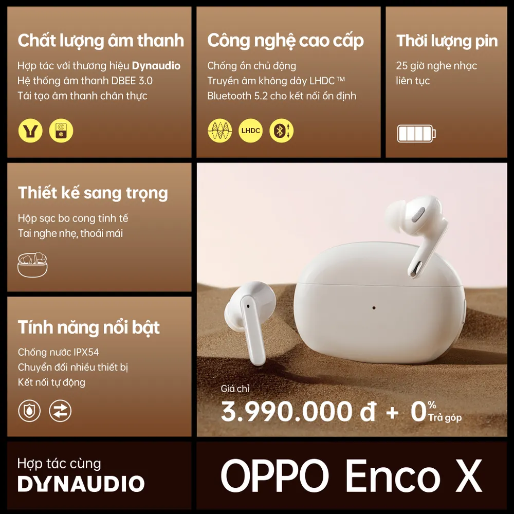 Hợp tác cùng Dynaudio, OPPO ra mắt tai nghe không dây cao cấp Enco X ảnh 6 Hợp tác cùng Dynaudio, OPPO ra mắt tai nghe không dây cao cấp Enco X ảnh 6