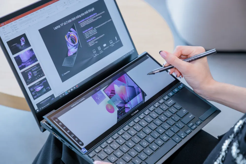 ZenBook Duo 14 UX482 laptop có thiết kế 2 màn hình  ảnh 2