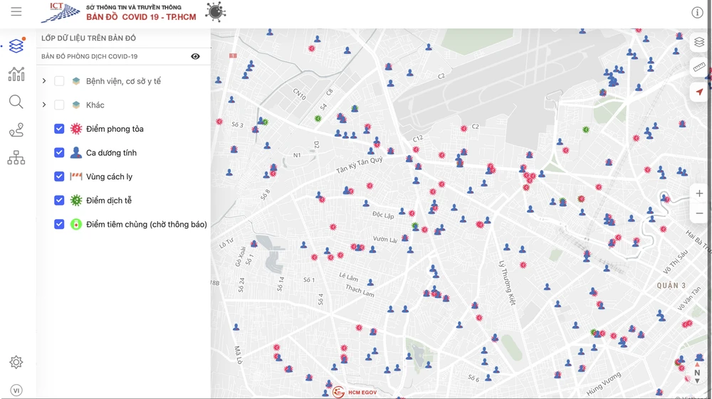 Phiên bản 2.0 của bản đồ số phục vụ hỗ trợ phòng chống dịch Covid-19 trực quan hơn