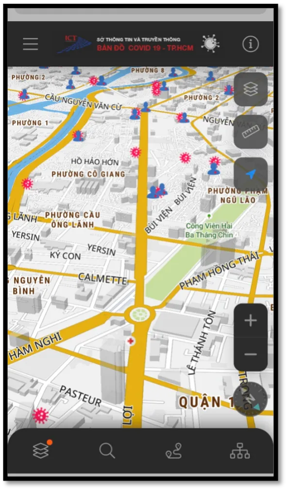 Trực quan, sinh động với phiên bản 2.0 bản đồ số phục vụ hỗ trợ phòng chống dịch Covid-19 tại TPHCM ảnh 3 Trực quan, sinh động với phiên bản 2.0 bản đồ số phục vụ hỗ trợ phòng chống dịch Covid-19 tại TPHCM ảnh 3