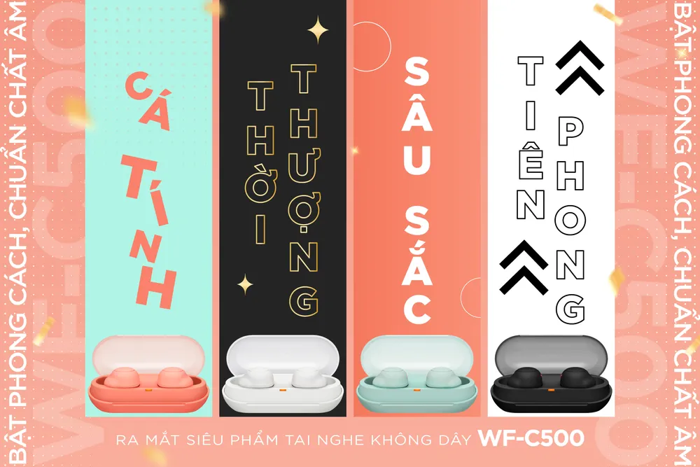 Sony giới thiệu dòng tai nghe không dây WF-C500 ảnh 1