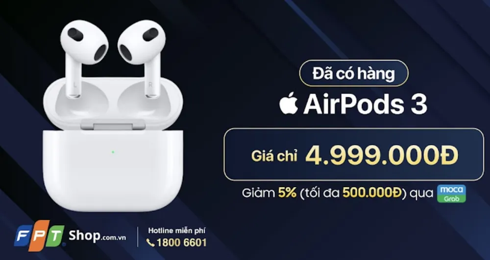 FPT Shop & F.Studio by FPT tiên phong lên kệ AirPods 3 với giá 4,99 triệu đồng ảnh 1