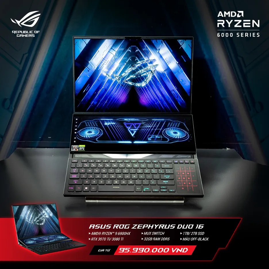 ASUS Republic of Gamers nâng tầm trải nghiệm với loạt laptop mới sử dụng AMD Ryzen 6000 Series ảnh 1 ASUS Republic of Gamers nâng tầm trải nghiệm với loạt laptop mới sử dụng AMD Ryzen 6000 Series ảnh 1