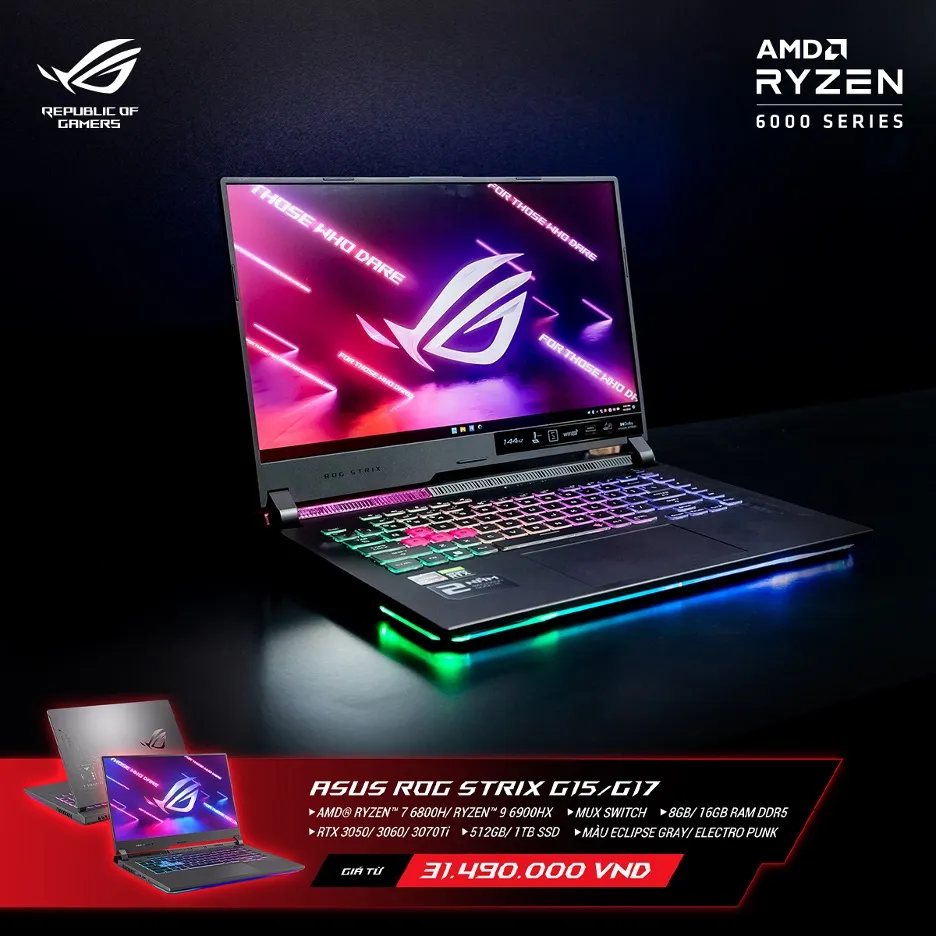 ASUS Republic of Gamers nâng tầm trải nghiệm với loạt laptop mới sử dụng AMD Ryzen 6000 Series ảnh 3 ASUS Republic of Gamers nâng tầm trải nghiệm với loạt laptop mới sử dụng AMD Ryzen 6000 Series ảnh 3