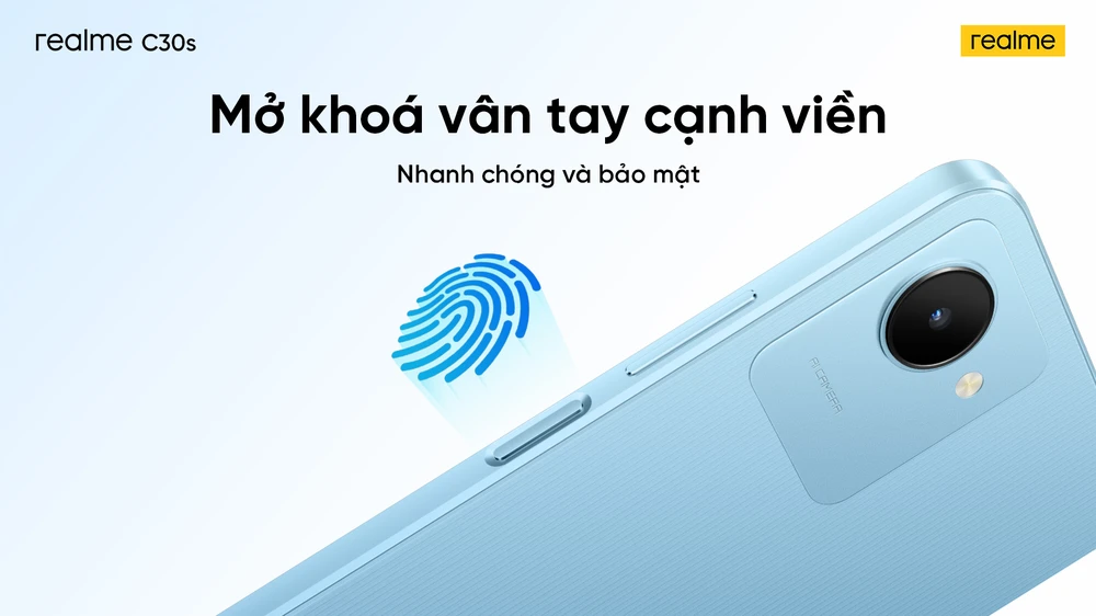 C30s với mở khóa vân tay cạnh viền