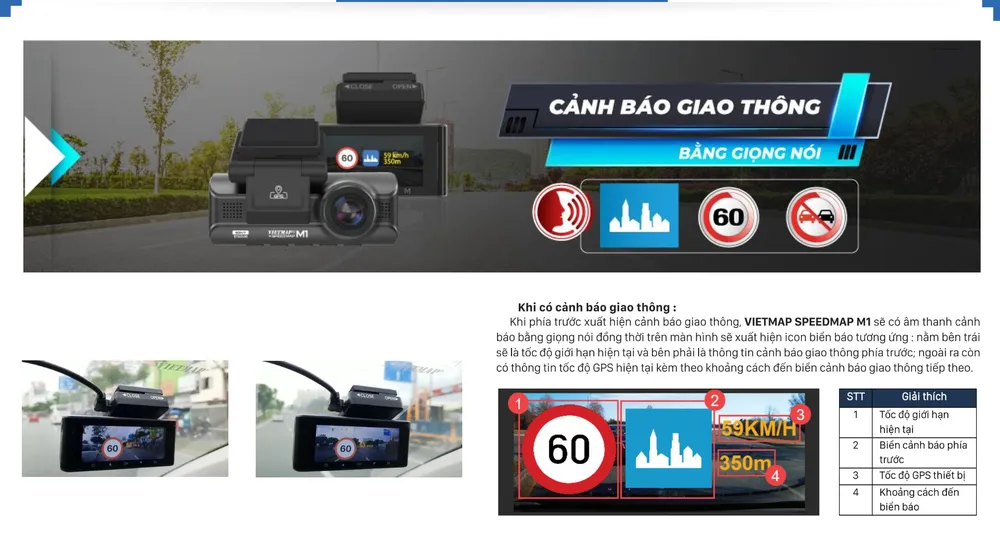 VIETMAP công bố Camera hành trình SPEEDMAP M1 giá trọn bộ gần 6 triệu đồng​ ảnh 2