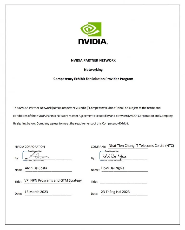 Chứng nhận Networking NPN của NVIDIA Chứng nhận Networking NPN của NVIDIA