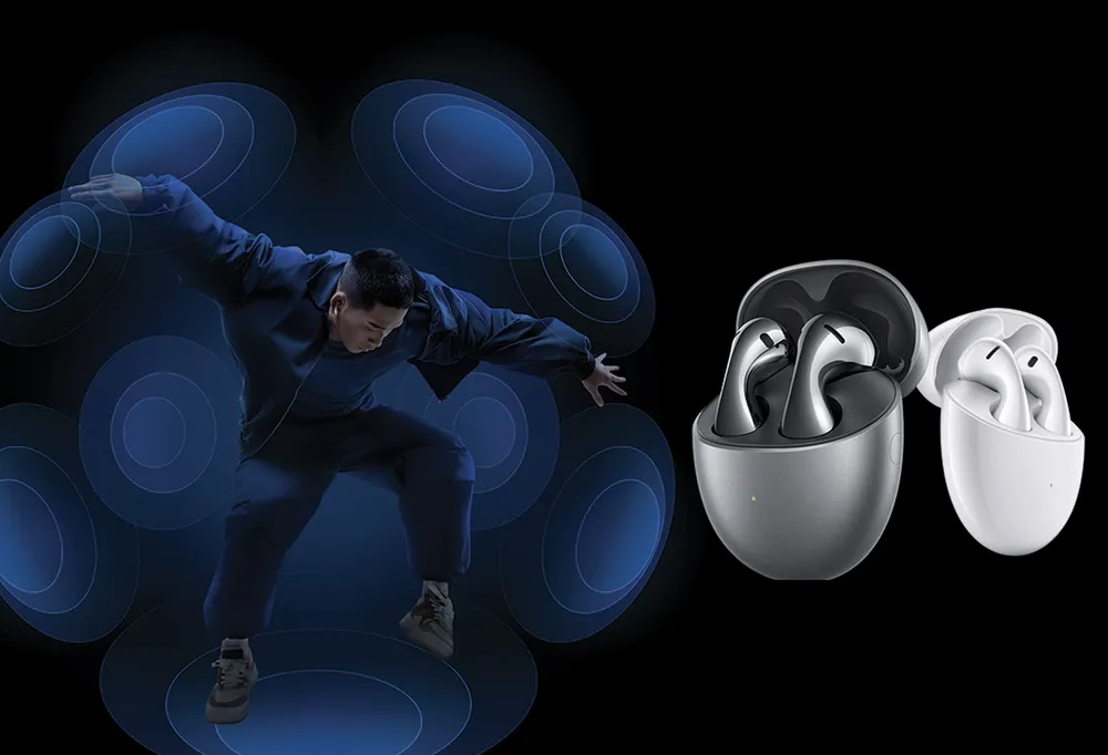 HUAWEI FreeBuds 5 gây ấn tượng mạnh với tín đồ âm thanh khi tích hợp bộ điều khiển động siêu từ tính, tạo ra âm trầm có thể giảm xuống mức 16 Hz, cho trải nghiệm âm bass bùng nổ.