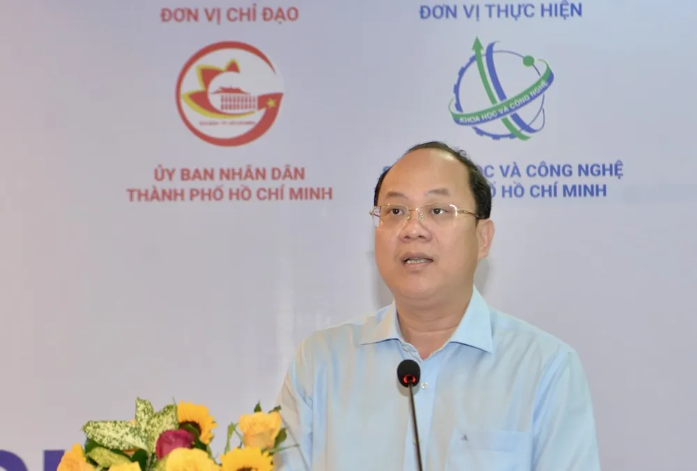 Đồng chí Nguyễn Hồ Hải phát biểu khai mạc hội thảo. Ảnh: CAO THĂNG