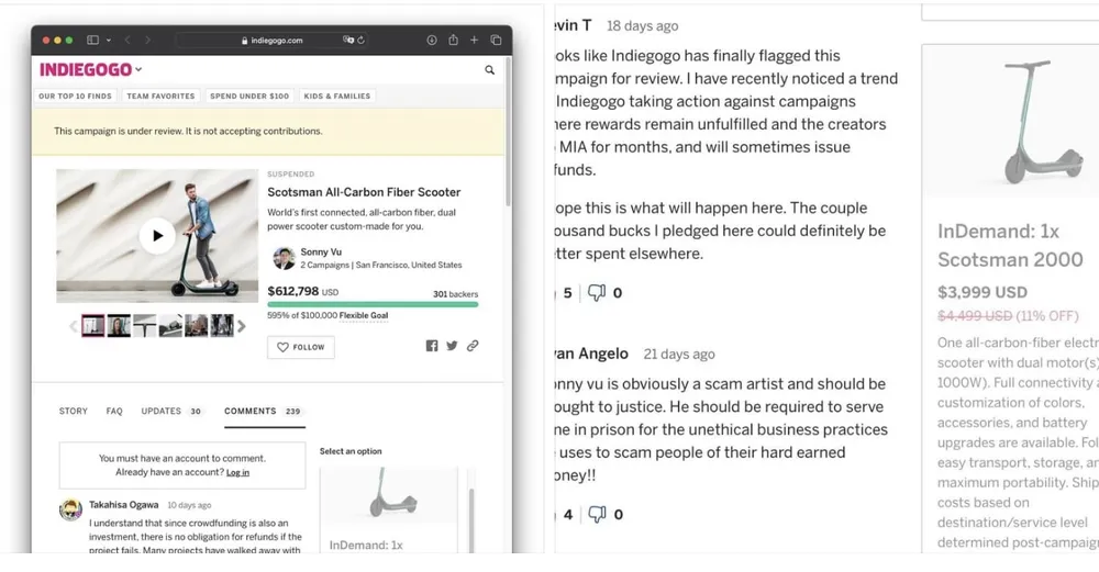 Cộng đồng mạng tố dự án gọi vốn của ông Sonny Vũ trên Indiegogo Cộng đồng mạng tố dự án gọi vốn của ông Sonny Vũ trên Indiegogo