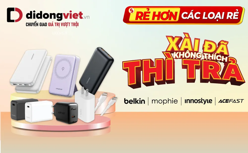 Di Động Việt với “Xài đã không thích thì trả” hoàn tiền 100% cho phụ kiện công nghệ Di Động Việt với “Xài đã không thích thì trả” hoàn tiền 100% cho phụ kiện công nghệ