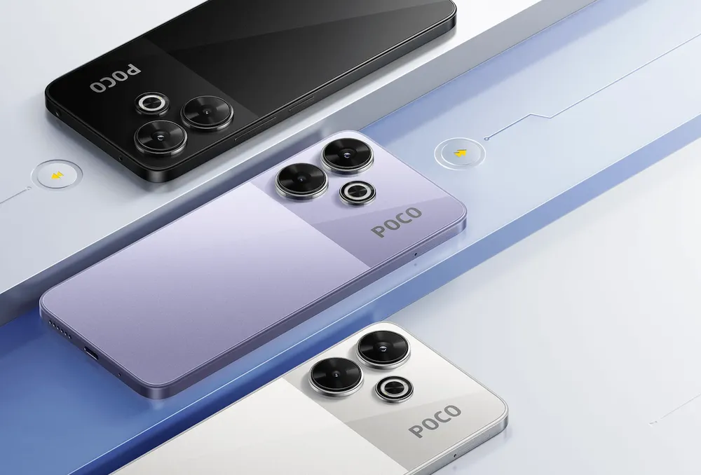POCO M6 sở hữu kiểu dáng vuông vức, hiện đại, cùng mặt lưng kính cao cấp và hiện đại. Sản phẩm với độ dày chỉ 8,3mm mang lại cảm giác thanh lịch nhưng vẫn chắc chắn khi cầm nắm POCO M6 (2).png