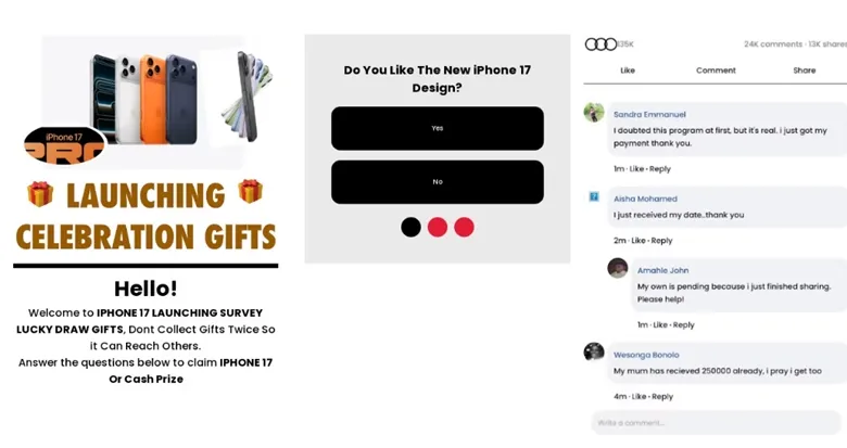 Một trang web lừa đảo sử dụng chiêu trò "quà tặng kỷ niệm" iPhone Ảnh Kaspersky 2 - New iPhone launch once again ignites scam campaigns worldwide.jpg