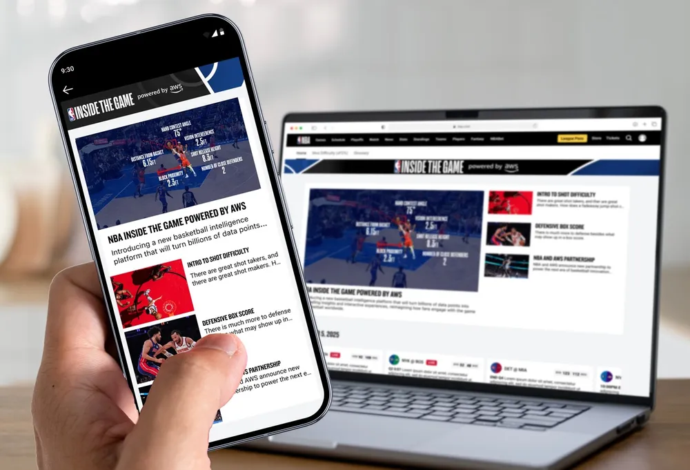 NBA và AWS sẽ ra mắt nền tảng NBA Inside the Game ứng dụng công nghệ của AWS