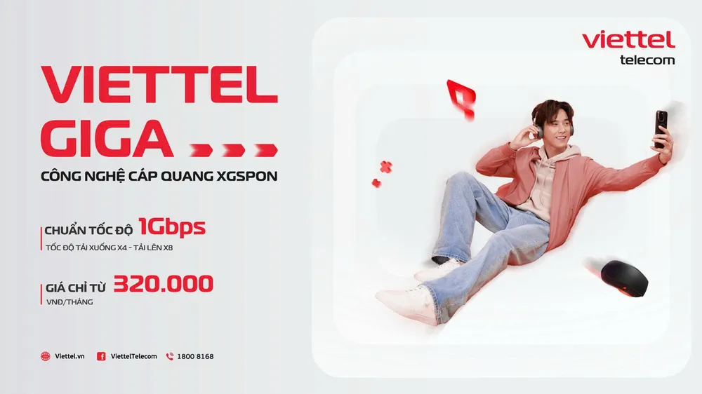 Gói cước Viettel GIGA tốc độ tối thiểu 1 Gbps