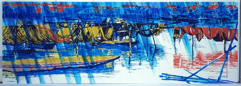 Việt Nam đầy cảm xúc qua tranh nhuộm truyền thống Nhật Bản ảnh 1