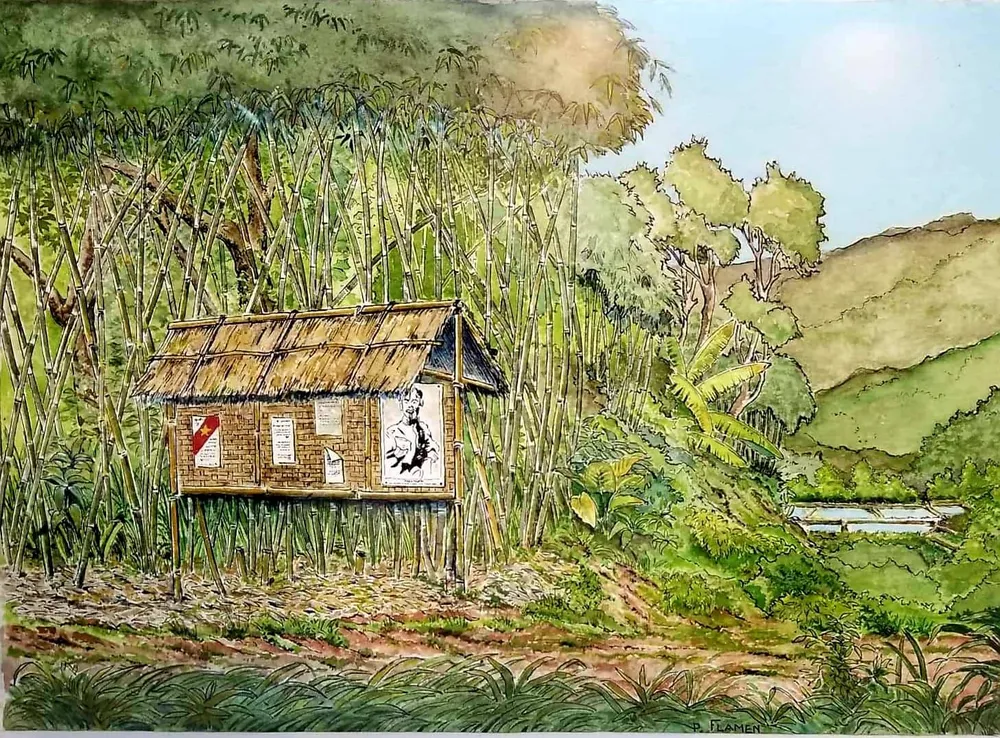 Tiếp nhận tranh cổ động Chân dung Chủ tịch Hồ Chí Minh bằng giấy dó ảnh 2