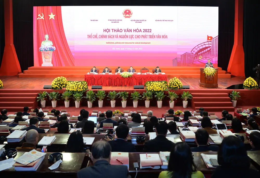 Hội thảo Văn hóa 2022 được chủ trì bởi Ủy viên Bộ Chính trị, Chủ tịch Quốc hội Vương Đình Huệ và Ủy viên Bộ Chính trị, Thường trực Ban Bí thư Võ Văn Thưởng cùng các đồng chí đại diện Ban Chỉ đạo, Ban Tổ chức hội thảo Hội thảo Văn hóa 2022 được chủ trì bởi Ủy viên Bộ Chính trị, Chủ tịch Quốc hội Vương Đình Huệ và Ủy viên Bộ Chính trị, Thường trực Ban Bí thư Võ Văn Thưởng cùng các đồng chí đại diện Ban Chỉ đạo, Ban Tổ chức hội thảo