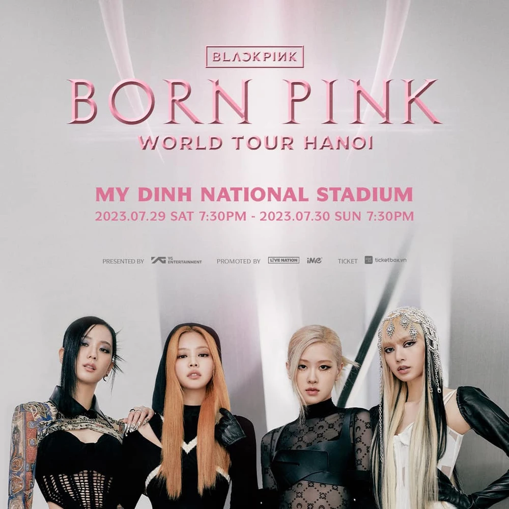 Poster quảng bá chương trình biểu diễn của nhóm Blackpink