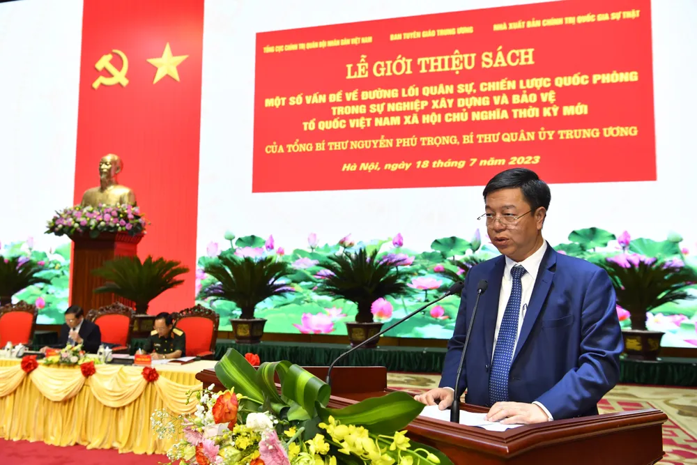 PGS-TS Vũ Trọng Lâm, Giám đốc - Tổng Biên tập NXB Chính trị quốc gia Sự thật phát biểu tại buổi lễ PGS-TS Vũ Trọng Lâm, Giám đốc - Tổng Biên tập NXB Chính trị quốc gia Sự thật phát biểu tại buổi lễ