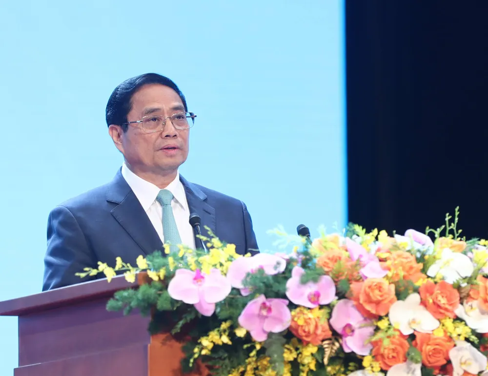 Thủ tướng Phạm Minh Chính phát biểu tại Hội nghị Tuyên dương gương điển hình tiên tiến trong lĩnh vực văn hóa toàn quốc năm 2023. Ảnh: VIẾT CHUNG Thủ tướng Phạm Minh Chính phát biểu tại Hội nghị Tuyên dương gương điển hình tiên tiến trong lĩnh vực văn hóa toàn quốc năm 2023. Ảnh: VIẾT CHUNG