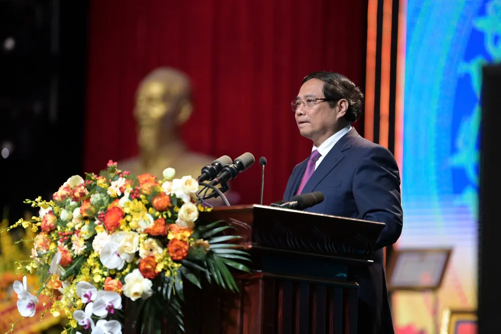 Thủ tướng Phạm Minh Chính phát biểu trong lễ kỷ niệm 80 năm ngày thành lập của Đài Tiếng nói Việt Nam 808ece3fcde846b61ff9.jpg