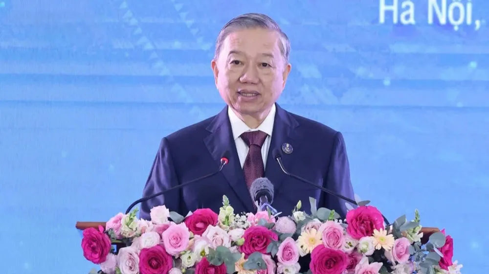 Tổng Bí thư Tô Lâm phát biểu tại buổi lễ. Ảnh: VOV bc66f4d42e7ba525fc6a.jpg