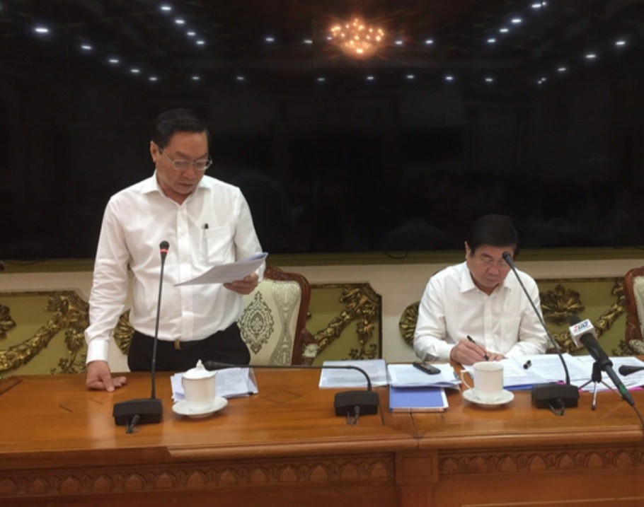 阮晉炳廳長在衛生廳工作會上。