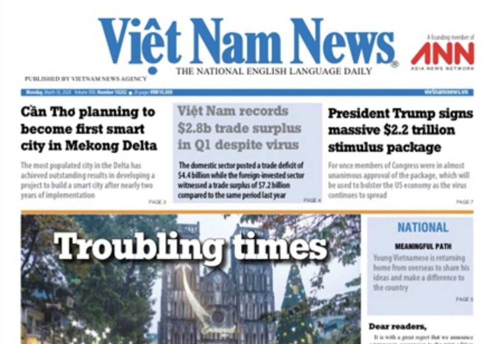記者感染新冠病毒  《越南新聞》暫停發行