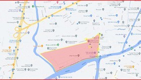 第八郡第十六坊第二街區位置。