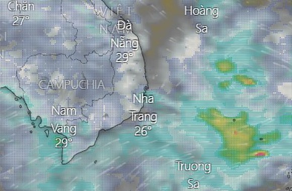 熱帶低氣壓朝中部方向移動