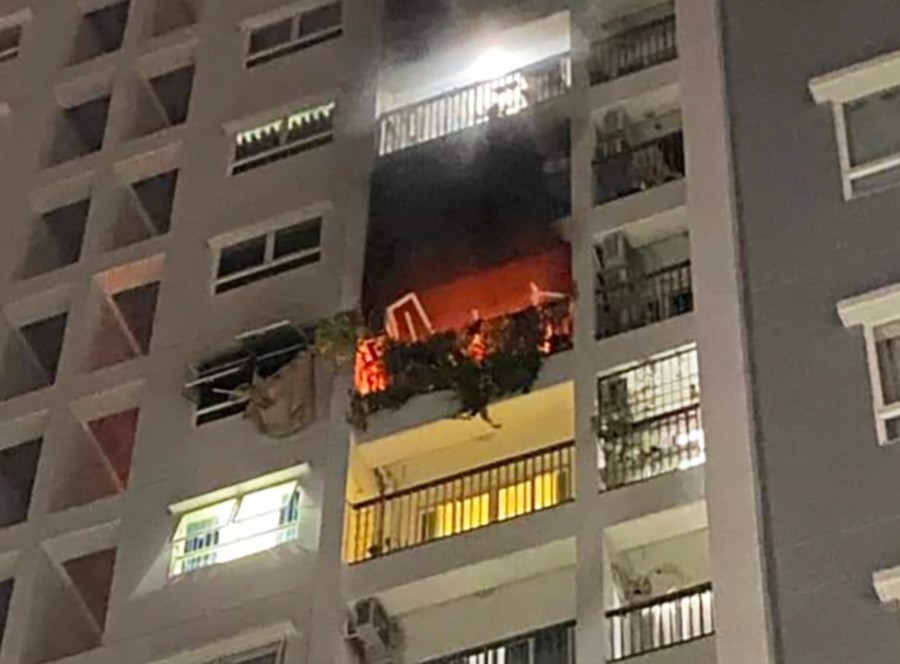 失火的住宅。