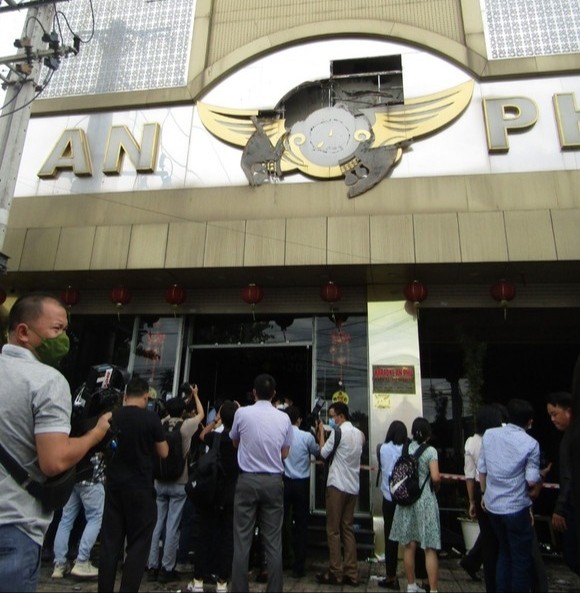 火警之後現場。